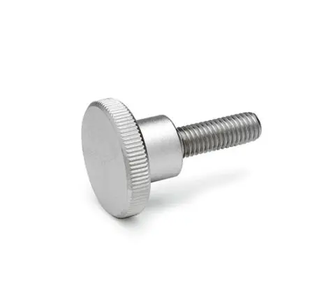 Produktfoto 1 von Ganter Feststellschraube Natur M6 Edelstahl x 20 mm Gerändelt, mit Gewindebolzen Ø 24 mm