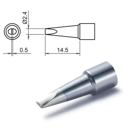 Produktfoto 1 von Hakko / T32-D24 14.5 mm Lötspitze 2.4 mm Meißel T32 für FX-8806