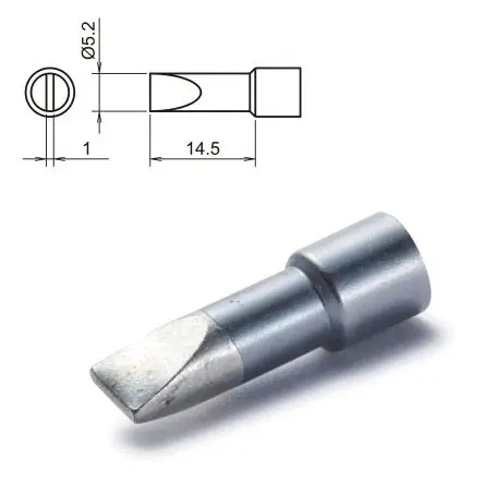 Produktfoto 1 von Hakko / T32-D52 14.5 mm Lötspitze 5.7 mm Meißel T32 für FX-8806