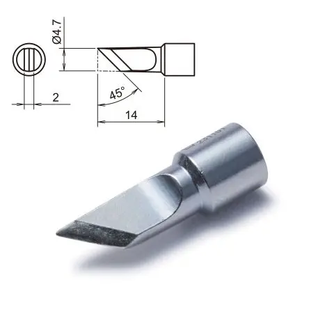 Produktfoto 1 von Hakko / T32-KF Lötspitze 4.7 mm Messer 45 ° T32 für FX-8806