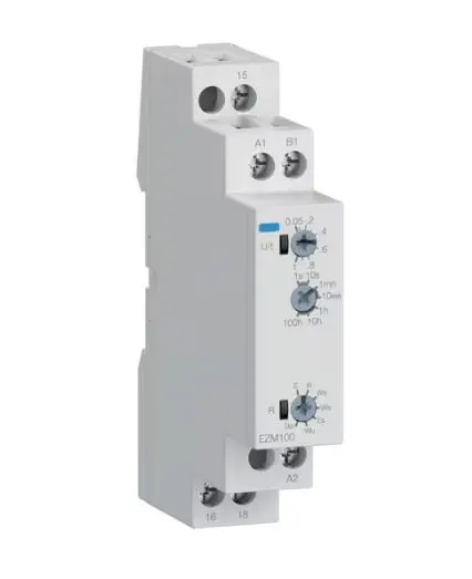 Hager EZM100 Zeitrelais, DIN-Schienen, 1 → 360000s, 12 → 240V ac/dc, 1 Kont. Multifunktion, 1-poliger