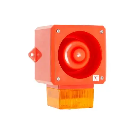 Produktfoto 1 von Clifford & Snell YL50, Filament/Warnsummer-Licht Beacon-Sounder-Kombination 48V dc Gelb IP66 Wand / 112 dB 112 dB @ 1m