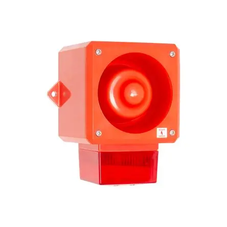 Clifford & Snell YL50, Filament/Warnsummer-Licht Beacon-Sounder-Kombination 24V dc Rot IP66 Wand / 112 dB 112 dB @ 1m