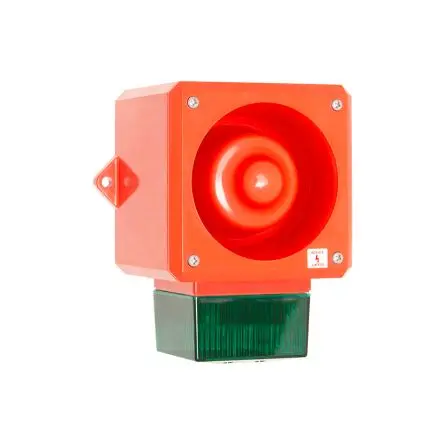 Produktfoto 1 von Clifford & Snell YL50, Filament/Warnsummer-Licht Beacon-Sounder-Kombination 48V dc Grün IP66 Wand / 112 dB 112 dB @ 1m
