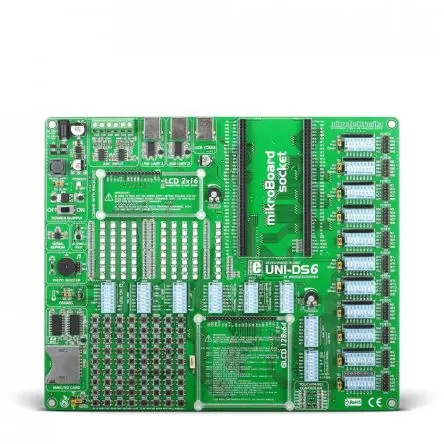 Produktfoto 1 von Brand-Rex UNI-DS6-Entwicklungssystem USB, Entwicklungsboard Entwicklungstool Microcontroller 6. Generation Mikroe-701
