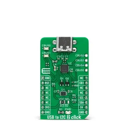 Produktfoto 1 von Brand-Rex Speicher-Entwicklungskit, FT201X, Entwicklungsboard, USB zu I2C 2 Click