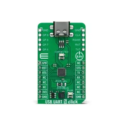 Produktfoto 1 von Brand-Rex USB UART 5 Click Entwicklungstool Kommunikation und Drahtlos CP2110 Modul, USB-Programmiergerät USB-auf-UART