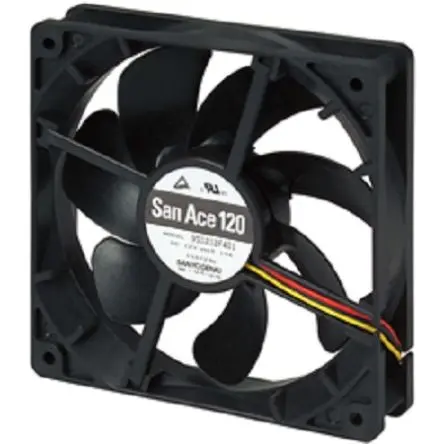 Produktfoto 1 von Sanyo Denki 9S Axiallüfter, 12V dc / 4.68 W 60 mA, 2700 U/min, 2.45 m³/min 120 mm 120mm 25 mm