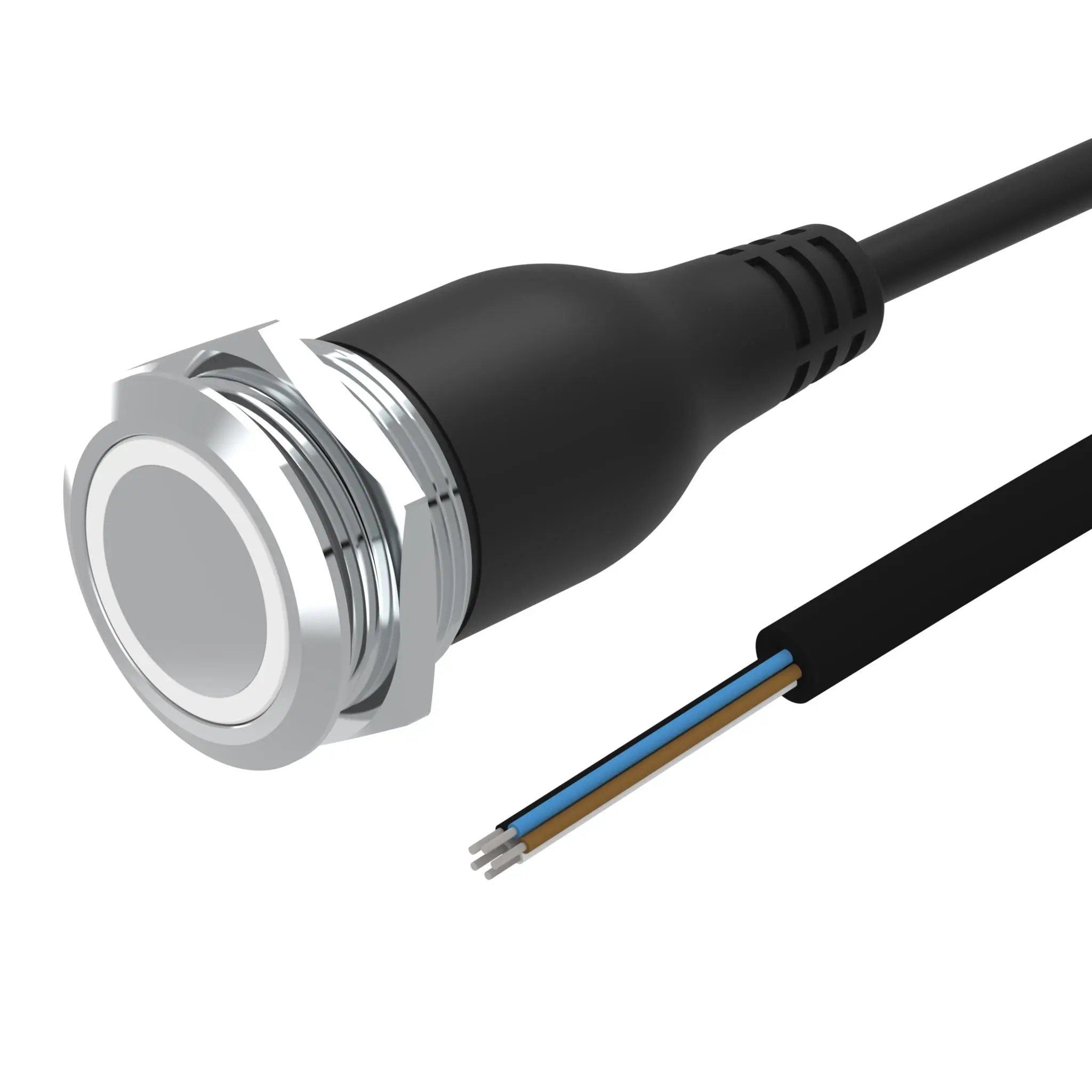 Produktfoto 1 von EAO 82 Druckschalter Tastend Panel Ø 22 mm, 1 Wechsler / 3 A 240 V dc 240 V ac, IP65, IP40