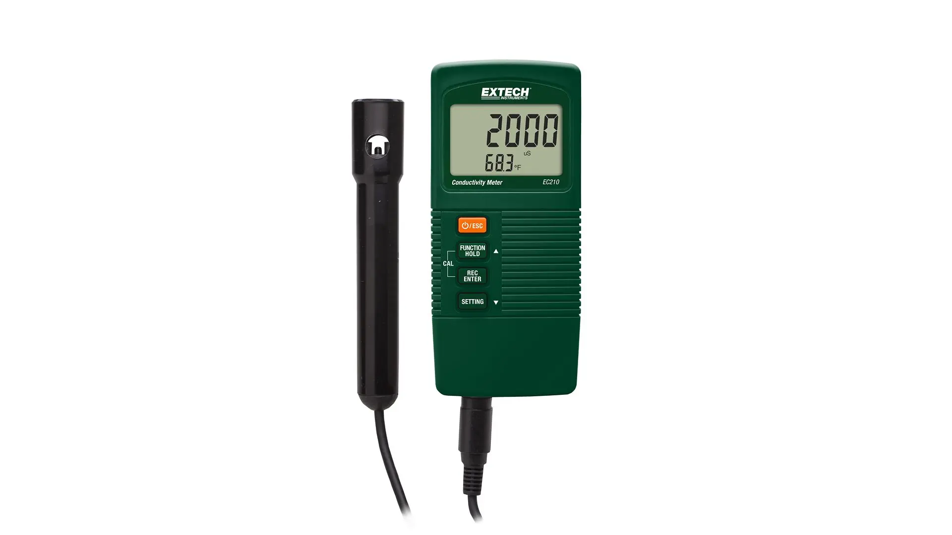 Produktfoto 1 von Extech Leitfähigkeitstester, 1μS/cm bis 2000μS/cm, ±2 % Batterie 1 μS/cm