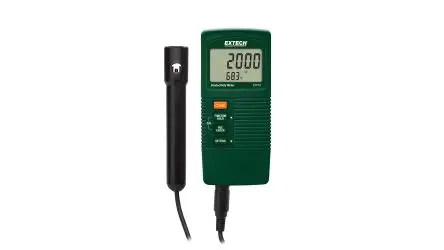 Produktfoto 1 von Extech Leitfähigkeitstester, 1μS/cm bis 2000μS/cm, ±2 % Batterie 1 μS/cm