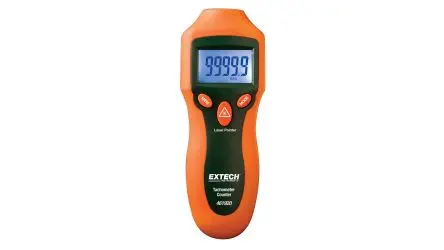 Produktfoto 1 von Extech, ±0.05 % LCD Drehzahlmesser → 99999U/min, 2 U/min