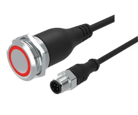 EAO 82 Druckschalter Rot Beleuchtet Tastend Panel Ø 22 mm, 1 Wechsler / 3A 240 V dc 240 V ac, IP65, IP67