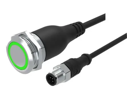EAO 82 Druckschalter Grün Beleuchtet Tastend Panel Ø 22 mm, 1 Wechsler / 3A 240 V dc 240 V ac, IP65, IP67