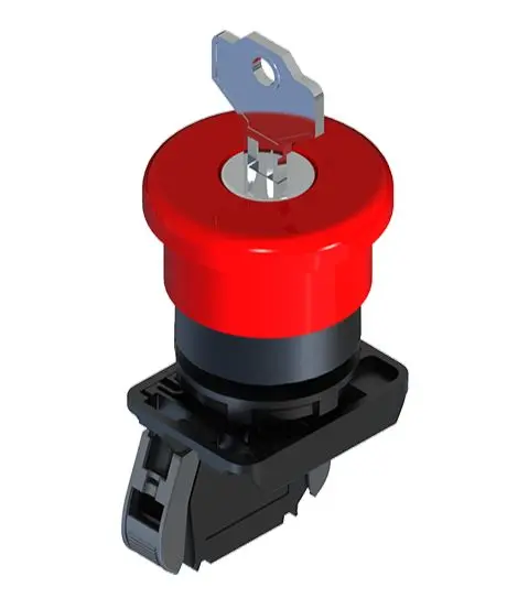 Produktfoto 1 von RS PRO GCX Druckschalter Rastend Panel Ø 22.5 mm, 1 Öffner 250 V dc 400 V ac, IP20, IP65