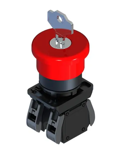 Produktfoto 1 von RS PRO GCX Druckschalter Rastend Panel Ø 22.5 mm, 1 Schließer/1 Öffner 250 V dc 400 V ac, IP20, IP65