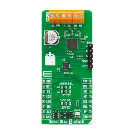Produktfoto 1 von MikroElektronika TMC 2240 Entwicklungswerkzeug für Motoren und Robotik, Aufsteckplatine Schrittmotortreiber, für