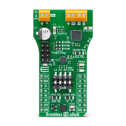 Produktfoto 1 von MikroElektronika TC78B016FTG Entwicklungsbausatz Spannungsregler, Aufsteckplatine Bürstenloser Gleichstrommotor, für