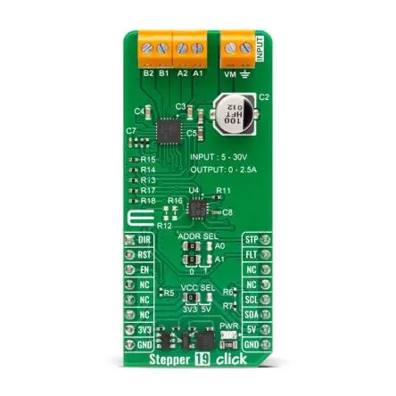 Produktfoto 1 von MikroElektronika DRV8424 Entwicklungswerkzeug für Motoren und Robotik, Aufsteckplatine Schrittmotortreiber, für
