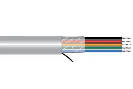 Produktfoto 1 von Alpha Wire 5012C Multicore-Kabel, 2-adrig 0.25mm² 24 AWG Grau Ungeschirmt, 1000 ft, Polyvinylchlorid