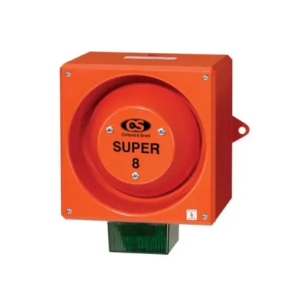 Produktfoto 1 von Clifford & Snell YL80 Super, Filament/Warnsummer-Licht Beacon-Sounder-Kombination 230V ac Grün IP66 Wand / 116 dB 120 dB