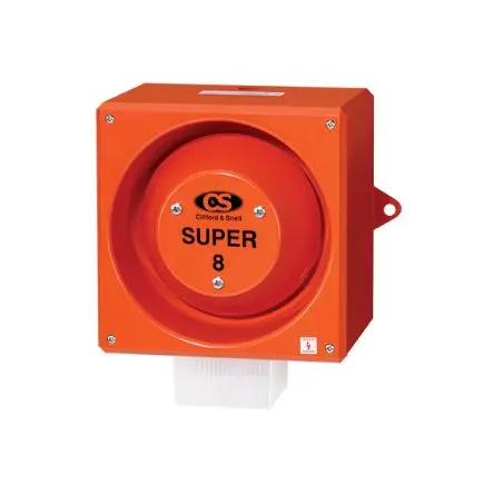 Produktfoto 1 von Clifford & Snell YL80 Super, Filament/Warnsummer-Licht Beacon-Sounder-Kombination 24V dc Matt IP66 Wand / 120 dB 120 dB