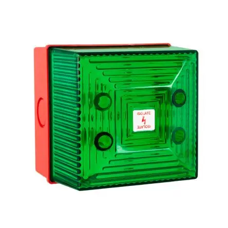 Produktfoto 1 von Clifford & Snell FL40 Xenon Filament/Warnsummer Signalleuchte 230V ac Grün Wand IP65