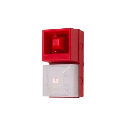 Produktfoto 1 von Clifford & Snell YL40, Filament/Warnsummer-Licht Beacon-Sounder-Kombination 24V dc Matt IP65 Wand / 108 dB 108 dB @ 1m