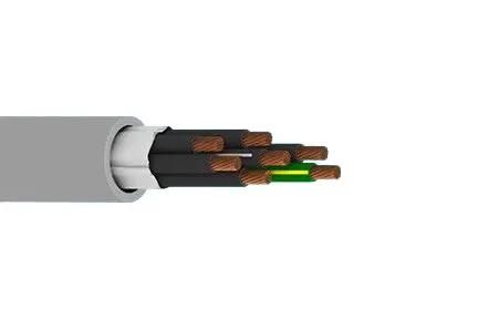 Produktfoto 1 von Alpha Wire XTRA-GUARD FLEX Multicore-Kabel, 7-adrig 0.5mm² 20 AWG Grau Ungeschirmt, 1000 ft, Thermoplastisches Elastomer