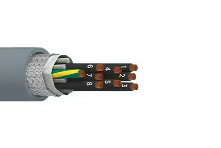Produktfoto 1 von Alpha Wire XTRA-GUARD FLEX Multicore-Kabel, 9-adrig 0.5mm² 20 AWG Grau Geschirmt, 1000 ft, Thermoplastisches Elastomer