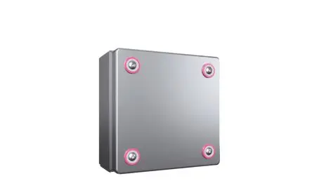 Produktfoto 1 von Rittal KX Edelstahl Anschlussbox Metallisch-Silber IP66 1 Breite 150mm Höhe 150 mm Länge 80 mm