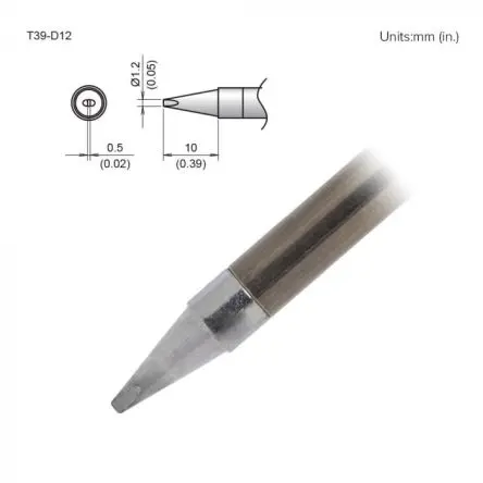 Produktfoto 1 von Hakko / FX-9701/9702 Lötspitze 1.2 mm Meißel T39 für FX-9701, FX-9702