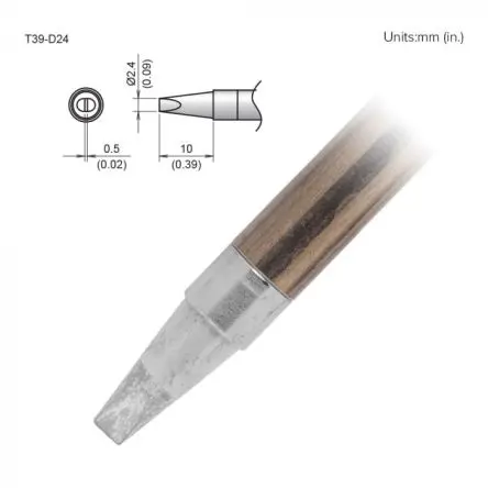 Produktfoto 1 von Hakko / FX-9701/9702 Lötspitze 2.4 mm Meißel T39 für FX-9701, FX-9702