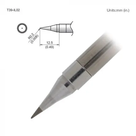 Produktfoto 1 von Hakko / FX-9701/9702 Lötspitze 2 x 12.5 mm Mikrofein T39 für FX-9701, FX-9702