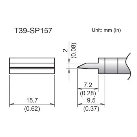 Produktfoto 1 von Hakko / FX-9701/9702 Lötspitze Spatel T39 für FX-9701, FX-9702