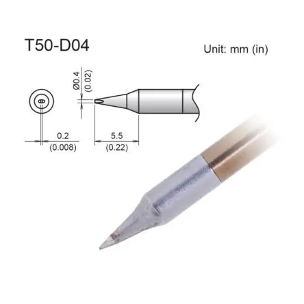 Produktfoto 1 von Hakko / FX9703 Lötspitze 0.4 mm Meißel T50 für FX9703