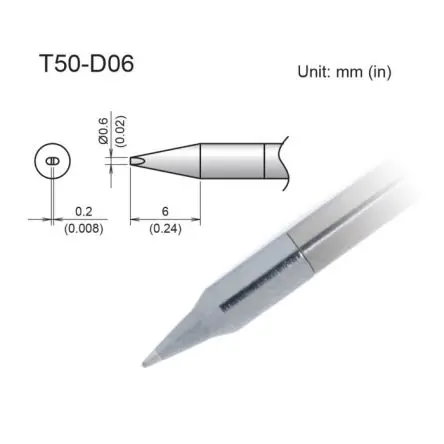 Produktfoto 1 von Hakko / FX9703 Lötspitze 0.6 mm Meißel T50 für FX9703