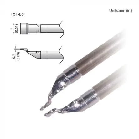 Produktfoto 1 von Hakko / FX-9705 Lötspitze 8 mm T51 für FX-9705