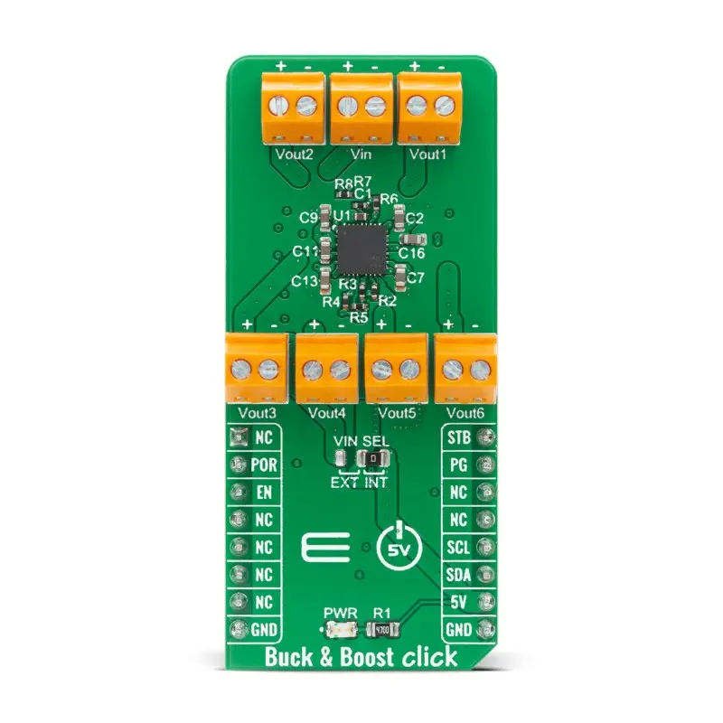 Produktfoto 1 von Brand-Rex MIC7401 Entwicklungswerkzeug für Motoren und Robotik, Buck & Boost Click Buck-Boost-Konverter
