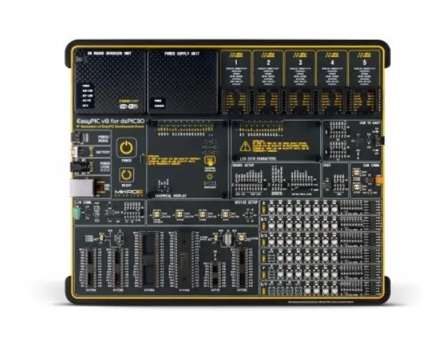 Produktfoto 1 von Brand-Rex EasyPIC v8 für dsPIC30 MCU, Entwicklungsboard Entwicklungstool Microcontroller Mikroe-5388