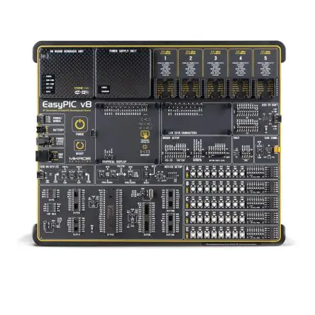 Produktfoto 1 von Brand-Rex EasyPIC v8 über USB-C USB, Entwicklungsboard Entwicklungstool Microcontroller PIC 8. Generation Mikroe-5314