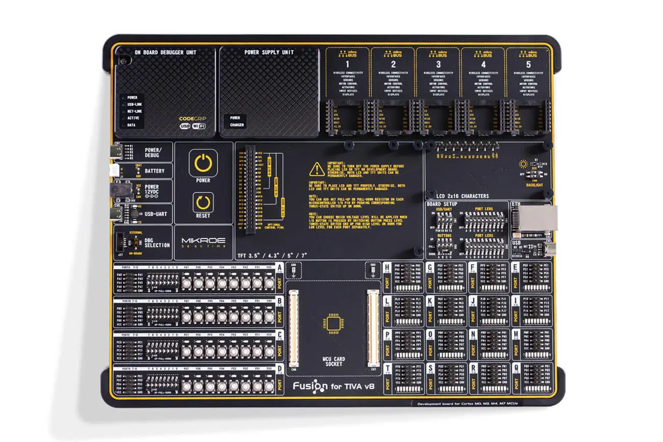 Produktfoto 1 von Brand-Rex Fusion für Tiva v8 mit TM4C129XNCZAD über USB-C, Entwicklungsboard Entwicklungstool Microcontroller ARM 8.