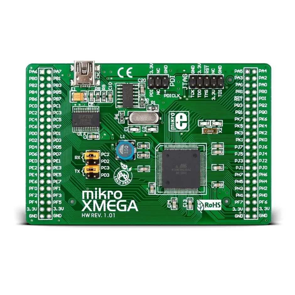 Produktfoto 1 von Brand-Rex mikroXMEGA-Platine MCU, Platine Entwicklungstool Microcontroller AVR Mikroe-580