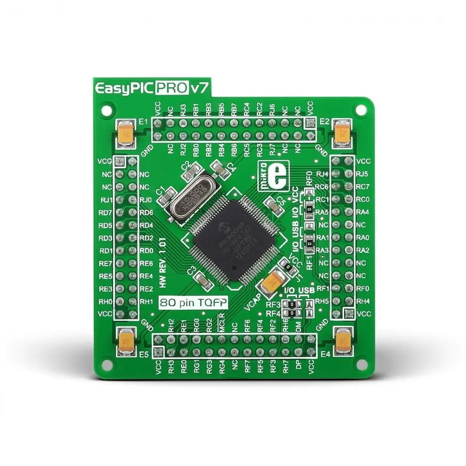 Produktfoto 1 von Brand-Rex EasyPIC PRO v7 PIC18F8722 MCU-Karte NanoWatt-Technologie, MCU-Karte Entwicklungstool Microcontroller PIC 7.