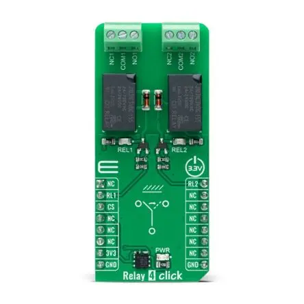 Produktfoto 1 von Brand-Rex Relais 4 Click GPIO, Platine Entwicklungstool Microcontroller Mikroe-5539