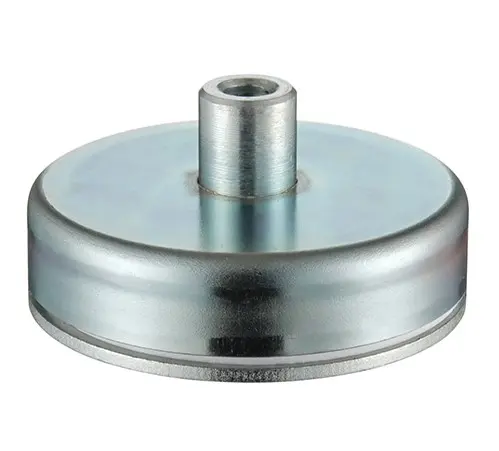 Produktfoto 1 von RS PRO Topf Magnet, Gewinde M8, Ø 63 mm x 14 mm x 28 mm, Zugkraft 39.9 kg