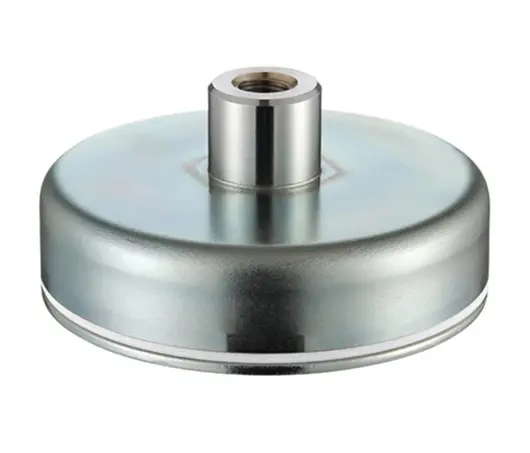 Produktfoto 1 von RS PRO Topf Magnet, Gewinde M10, Ø 80 mm x 18 mm x 34 mm, Zugkraft 64.3 kg
