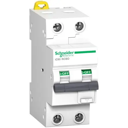 Produktfoto 1 von Schneider Electric Acti9 iC60 FI/LS-Schalter (RCBO) 32A, 2-polig Typ C, Empfindlichkeit 300 mA
