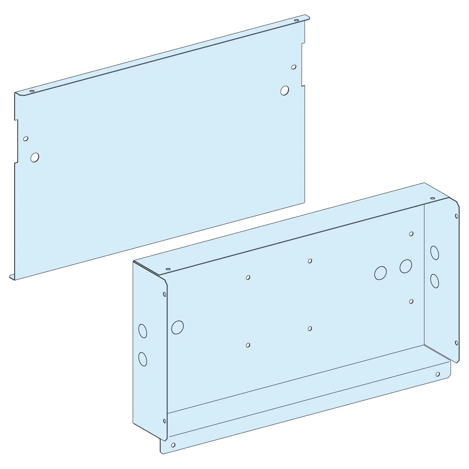 Produktfoto 1 von Schneider Electric PrismaSeT P Kabelklemme Sammelschiene - Abdeckung Weiß 577 mm x 653 mm