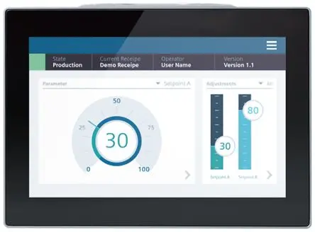 Produktfoto 1 von Siemens, SIMATIC, HMI-Bediengerät, TFT, 1280 x 800 pixel, 12.1 Zoll